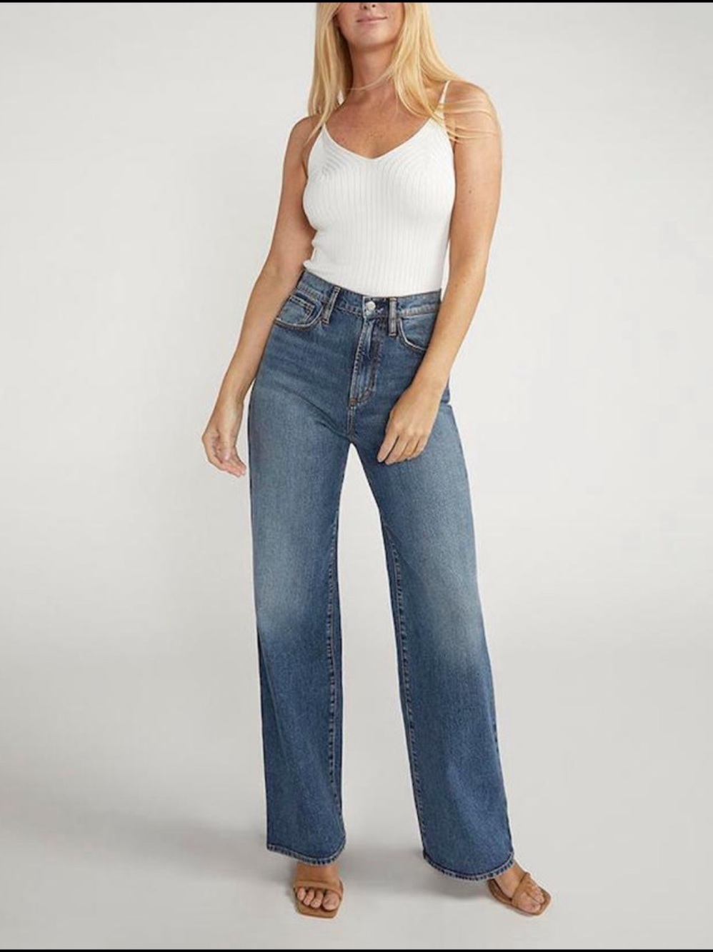 Silver Jeans 90s Baggy Mid Rise Wide Leg Jeans 28x31